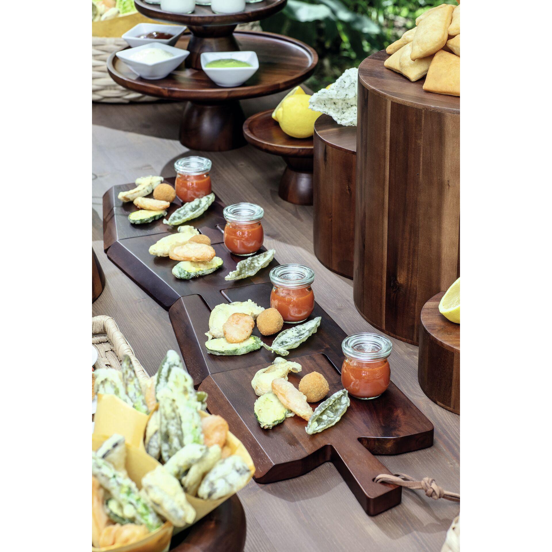 Akazienholzbretter, 4-tlg.Set